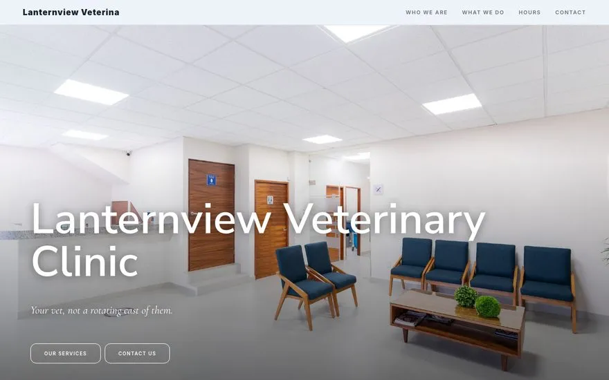 Lanternview Veterinary Clinic — live sample site preview