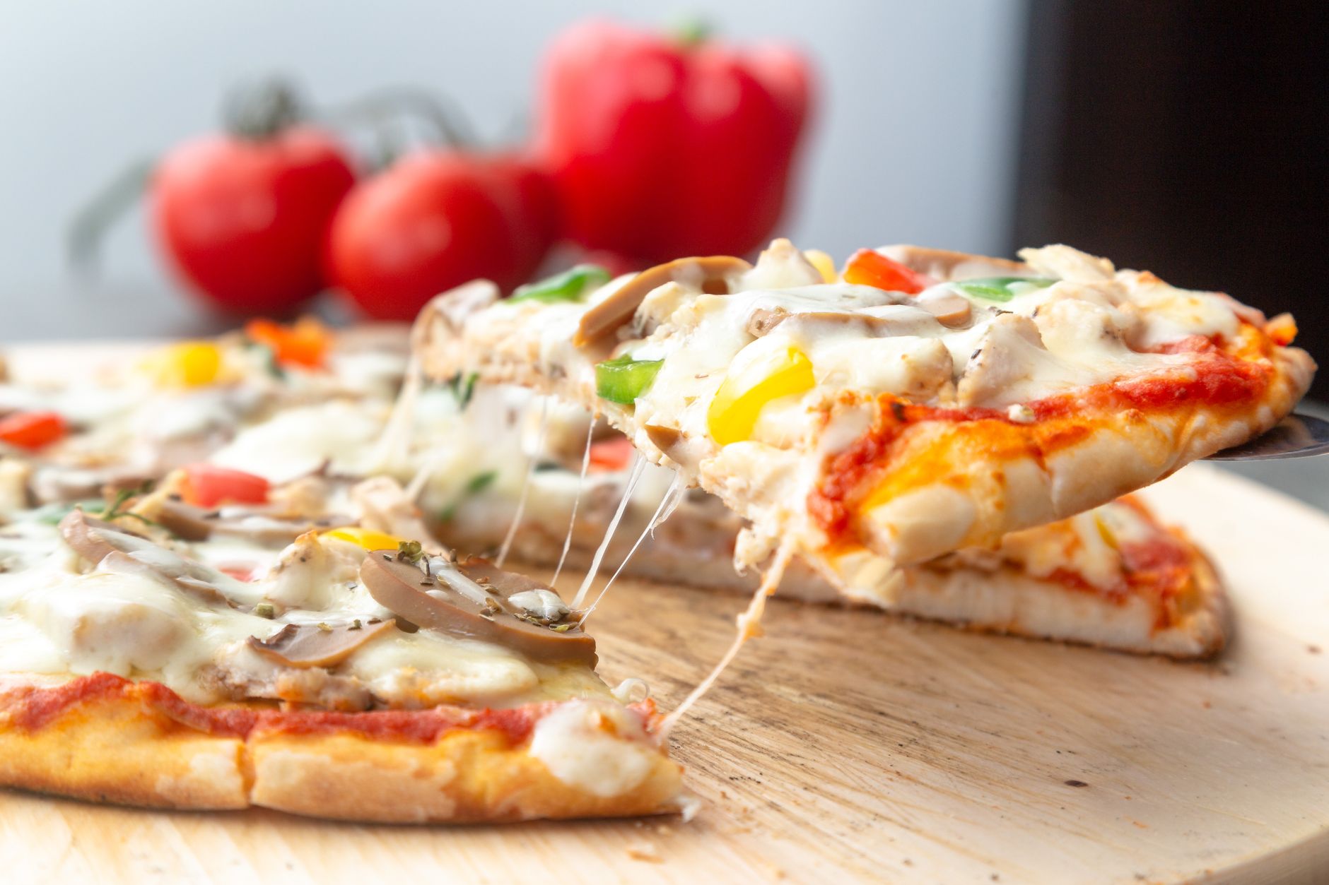 A fresh slice, ready to go
